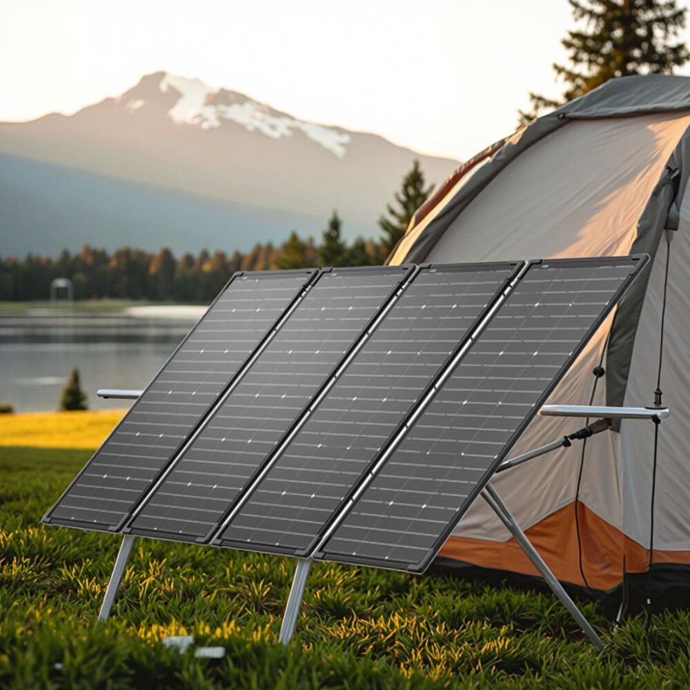 ECOFLOW 125W Modularization Monocrystalline Silicon Solar Panel With 12v 18v Charger Featuring 420W Max Power Glass Front Cover - Image 2