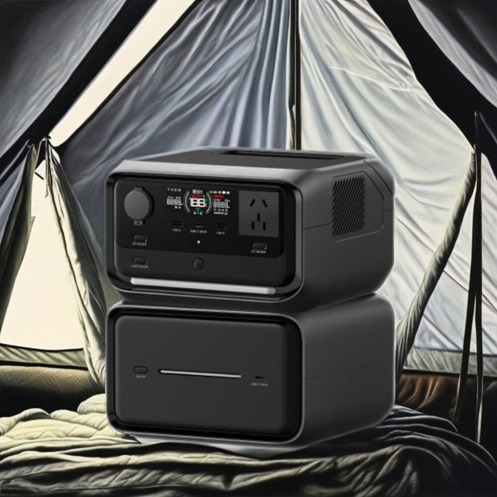 EcoFlow River 3MaxPlus+110wSolar panels 600W Solar Generator Fast Charging Portable 1000W Pure Sine Wave Remote Control - Image 2